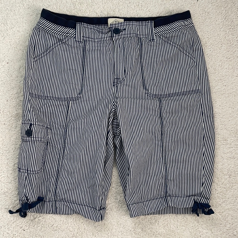 Blue and white striped St. John’s Bay shorts